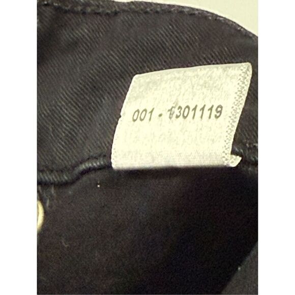 Paige Peg Leg Pandora Black Sheen Coated Jean Size 30 - Picture 13 of 13